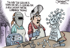 NFL COVID by Joe Heller