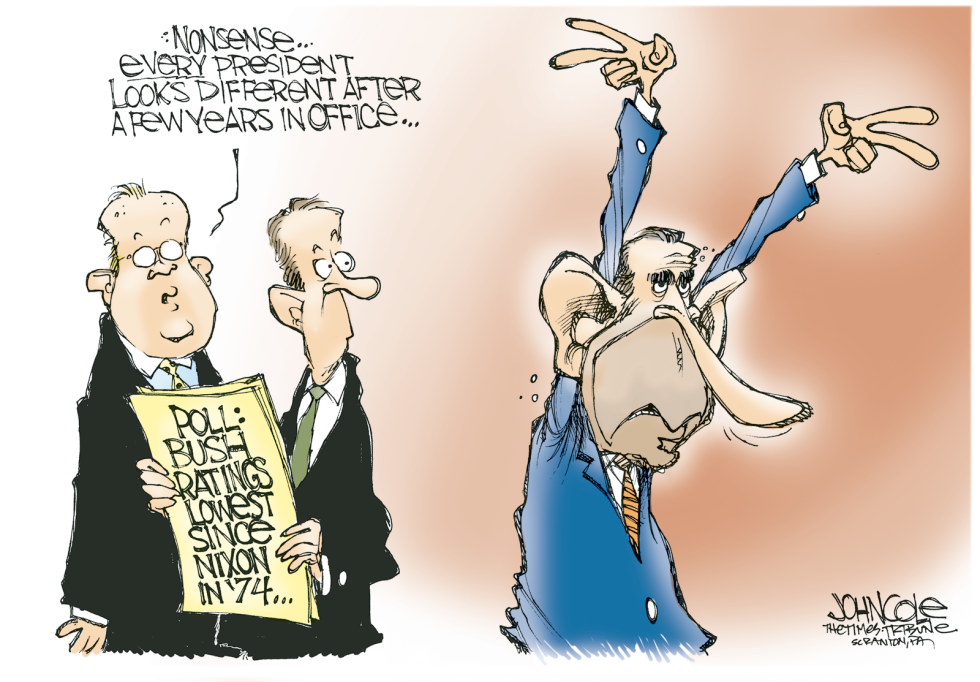 Bush and Tricky Dick -- color
