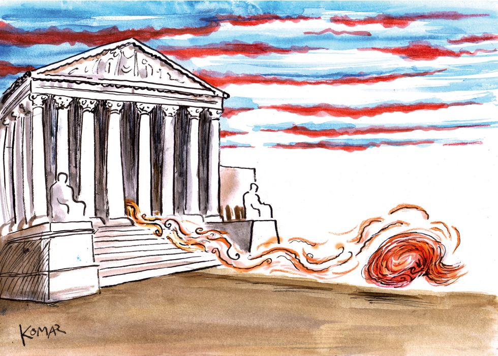Trump leaves Supreme Court
