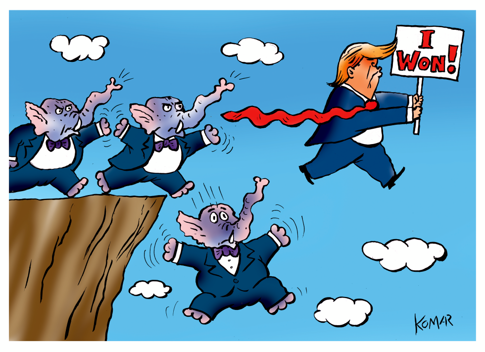 Trump and GOP elephants