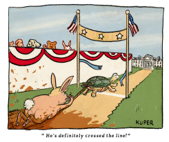 BIDEN WINS THE RACE by Peter Kuper