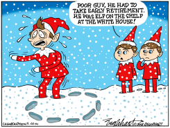 ELF ON THE SHELF HAZARDOUS DUTY by Bob Englehart