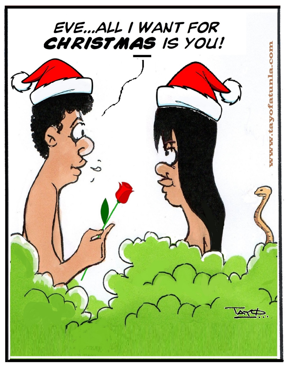 Adam and Eve all alone for Christmas