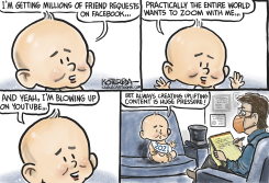 PRESSURE ON BABY NEW YEAR 2021 by Jeff Koterba