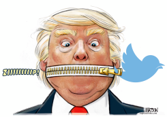 TWITTER BANS TRUMP by R.J. Matson