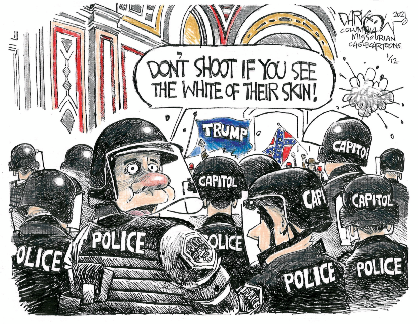 The white of their skin