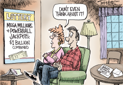 LOTTERY CHECK by Joe Heller
