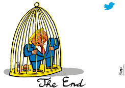TWITTER BAN TRUMP by Schot