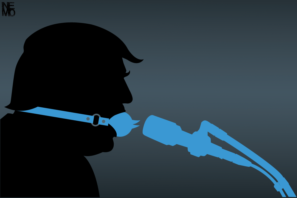 Twitter gags and ban potus