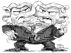 REPUBLICANS ARGUE WITH THEMSELVES  by Daryl Cagle