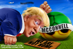 TRUMP/MCCONNELL BREAKUP by Bart van Leeuwen