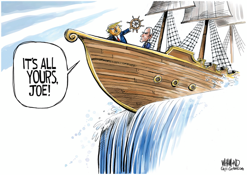 Biden takes the wheel