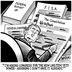 UNCHECKED LINE-ITEM VETO by R.J. Matson