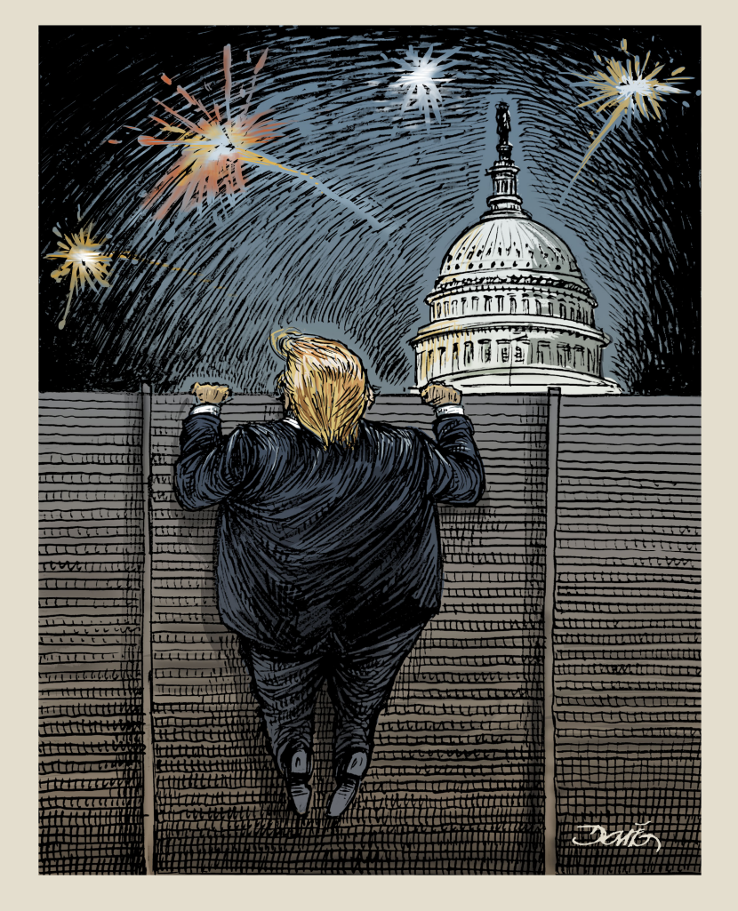 Behind the wall
