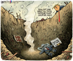 TRUMP DESTROYS GOP by Rick McKee