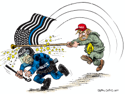 THIN BLUE LINE by Daryl Cagle