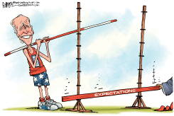 BIDEN'S LOW BAR by Rick McKee