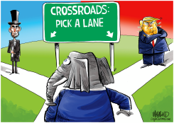FORK IN THE ROAD by Dave Whamond