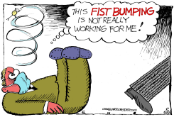 FIST BUMPING by Randall Enos