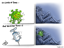 PEOPLE AND VACCINE by Osama Hajjaj