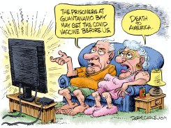 VACCINE AT GUANTANAMO by Daryl Cagle