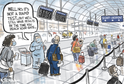 AIR TRAVEL AND COVID by Jeff Koterba