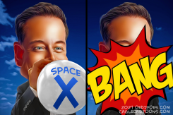SPACE X CRASH by Bart van Leeuwen
