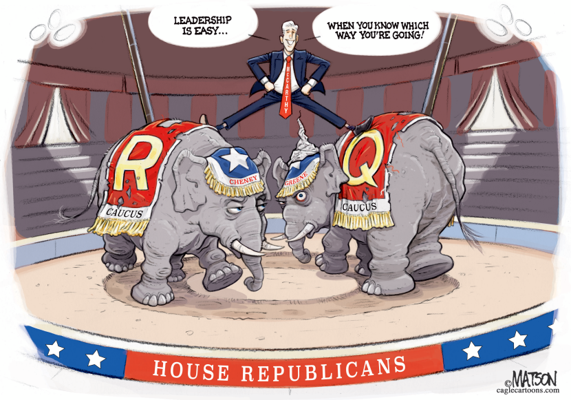 Leader McCarthy Straddles R And Q Republicans