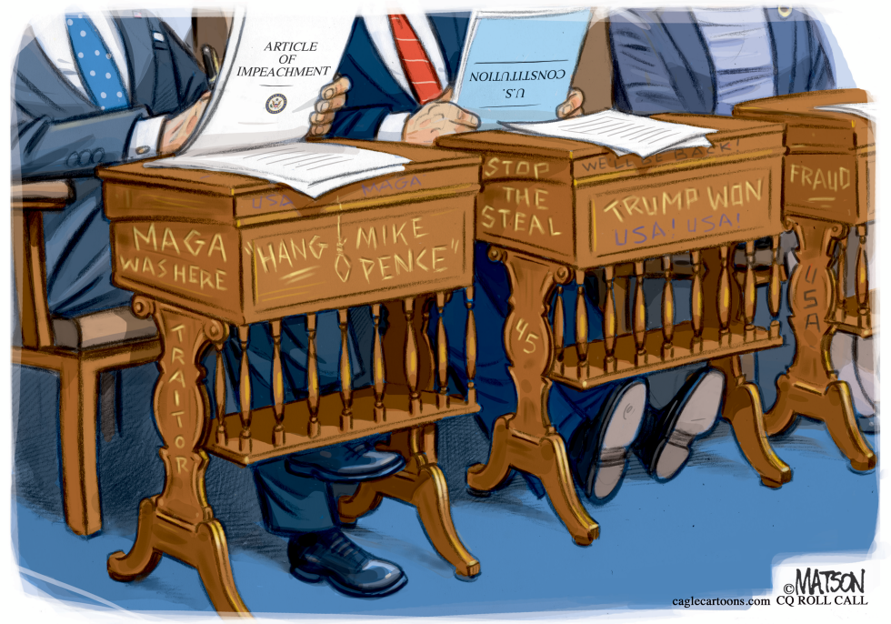 MAGA Graffiti on Senate Floor