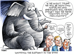 IGNORING THE ELEPHANT IN THE ROOM by Dave Whamond