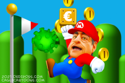 ITALY - SUPER MARIO DRAGHI by Bart van Leeuwen