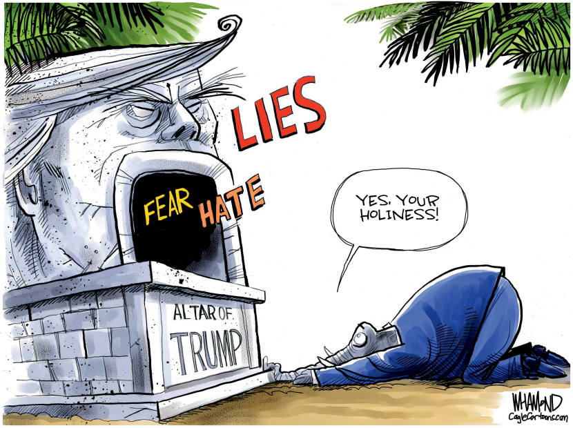 Worshipping at the altar of Trump