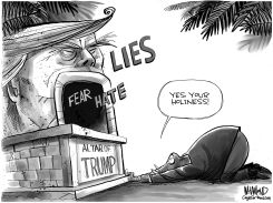 WORSHIPING AT THE ALTAR OF TRUMP by Dave Whamond