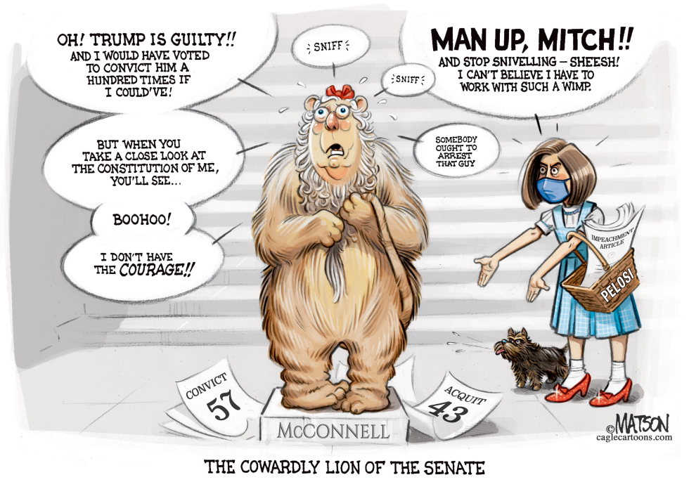 Mitch McConnell Cowardly Lion of the Senate