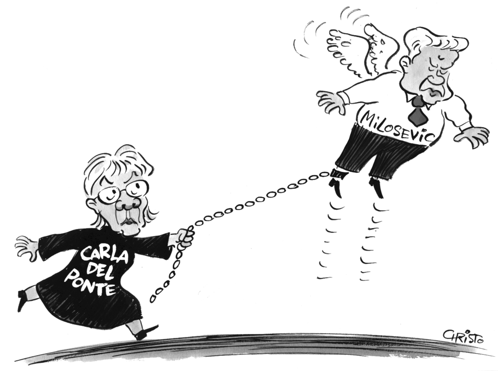 Milosevic death - B&W