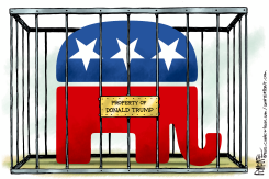 CAGED ELEPHANT by Rick McKee