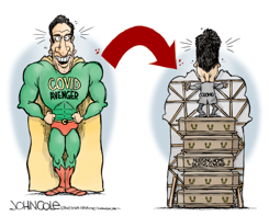 CUOMO THE COVID SUPERHERO by John Cole