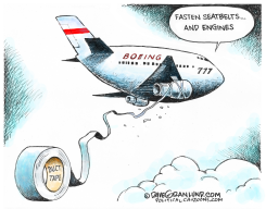 BOEING 777 ENGINE FAIL by Dave Granlund