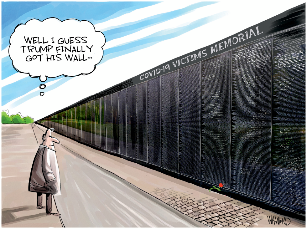 Trump wall of COVID victims