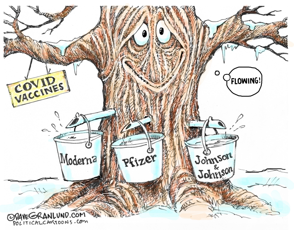 Covid vaccines flowing
