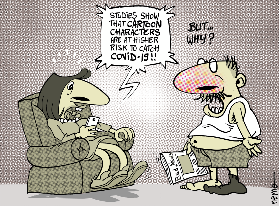 Corona risk for cartoons