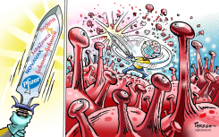 WORLD FIGHTS COVID-19 by Paresh Nath