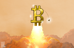 BITCOIN HITS FRESH HIGH by Luojie
