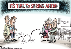 SPRING AHEAD by Joe Heller