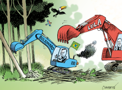 DUEL IN BRAZIL by Patrick Chappatte