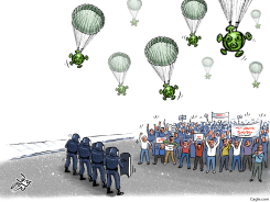 PROTESTS IN THE TIME OF CORONA by Osama Hajjaj