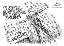 BIDEN POLICY CREATES BORDER  STAMPEDE by Dick Wright
