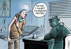 WORRIES AFTER COUNTRIES HALT ASTRAZENECA VACCINE by Patrick Chappatte