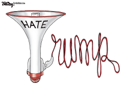 TRUMP MEGAPHONE by Bill Day