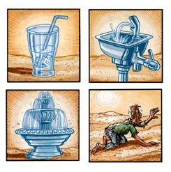 WORLD WATER DAY by Peter Kuper